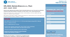 Desktop Screenshot of orl-mrazova.cz