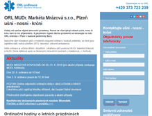 Tablet Screenshot of orl-mrazova.cz